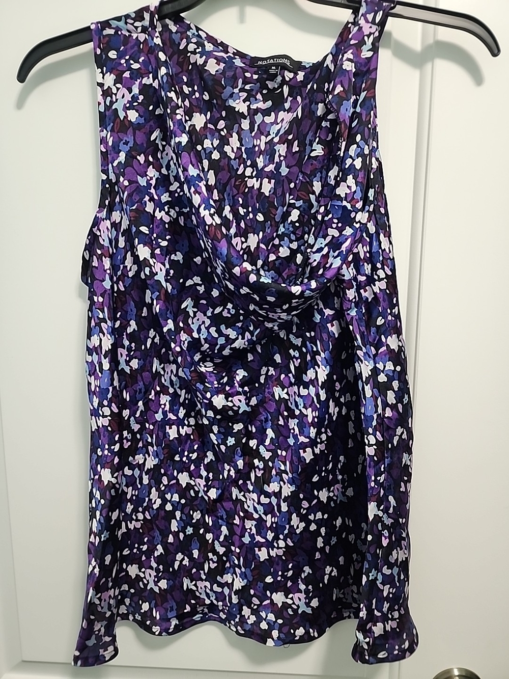 Noyations Purple Floral Print Sleeveless Top